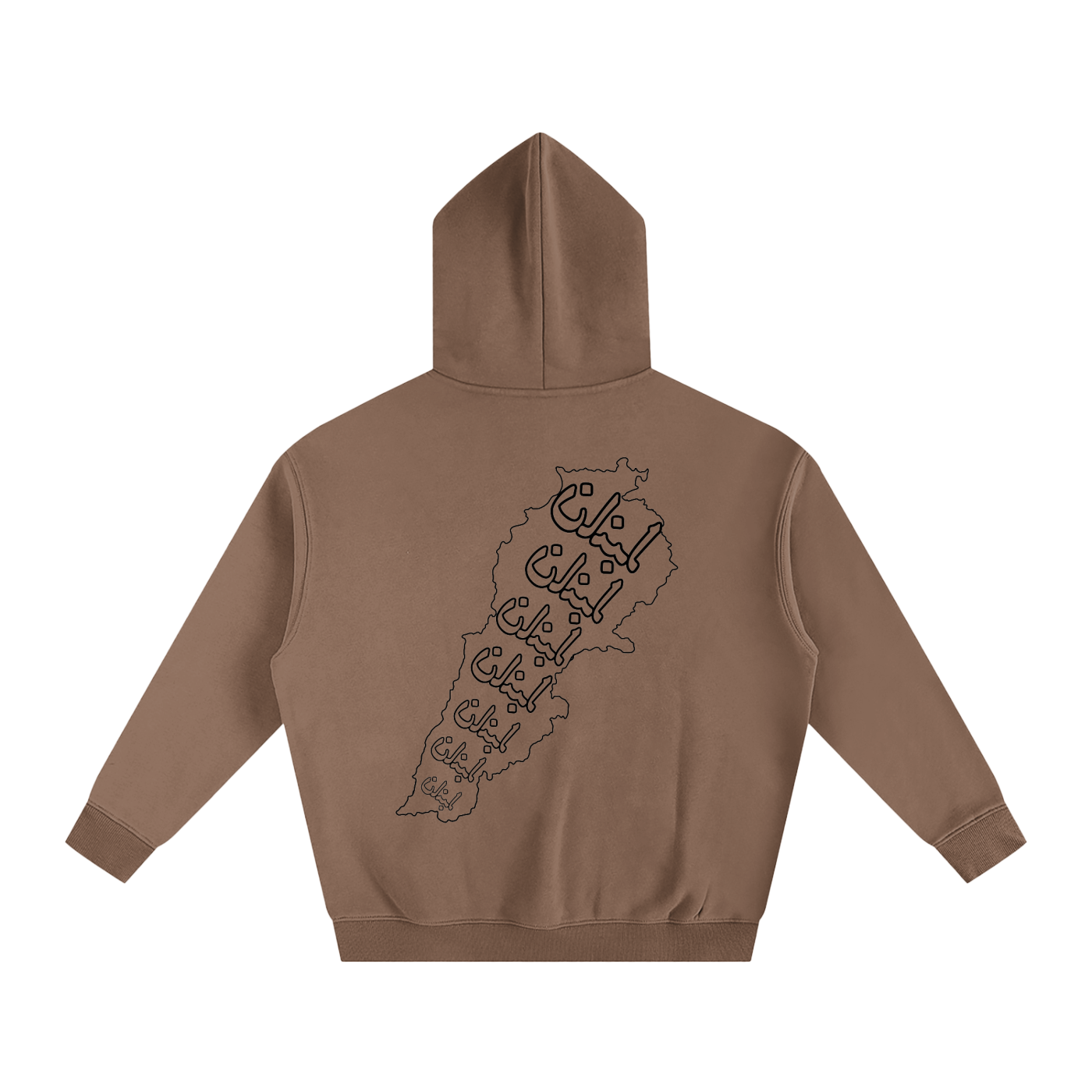 “Lebanon” in Outline - Oversize Fleeced Hoodie