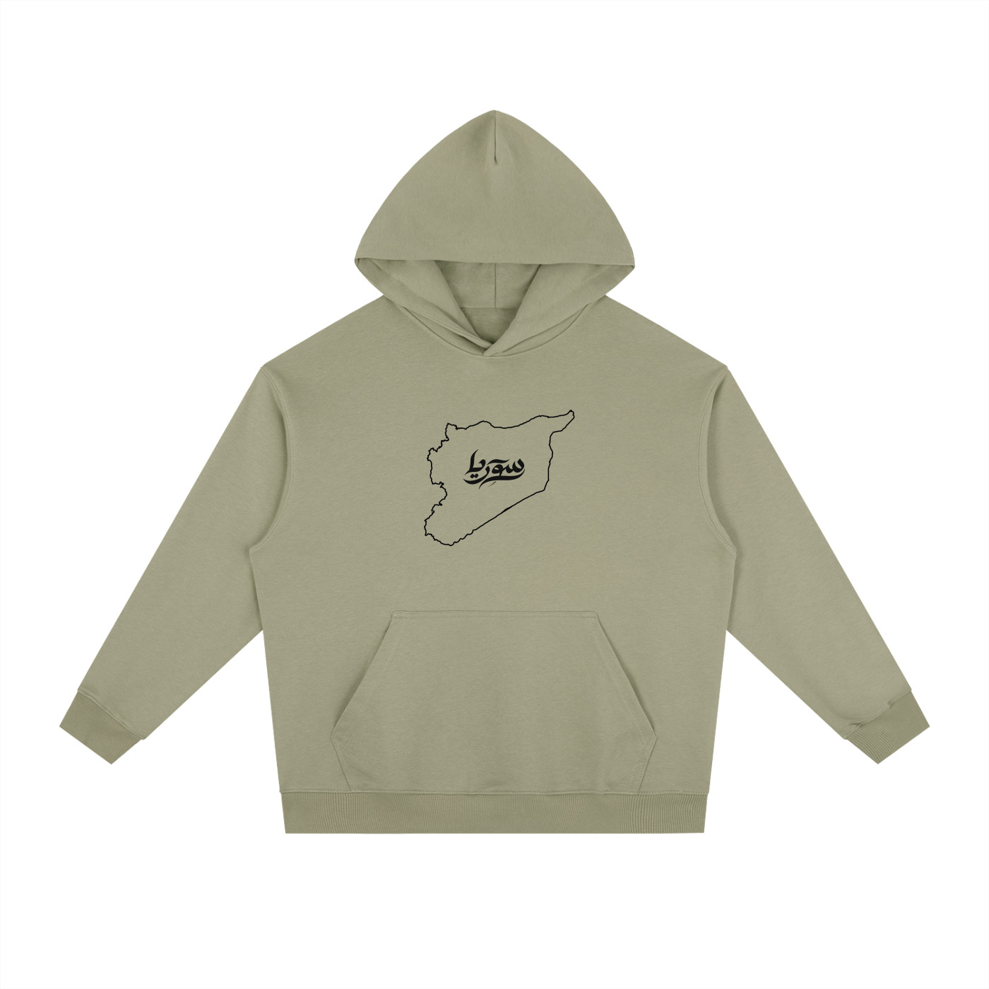 “Syria” Chest Logo - Essential Heavyweight Drop-Shoulder Hoodie