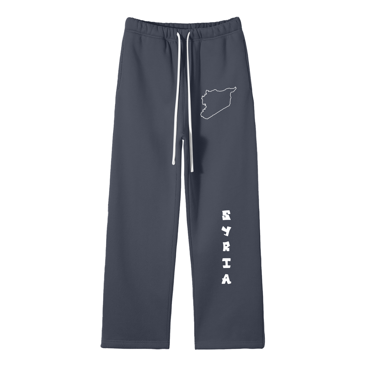 “Syria” - Unisex Solid Color Fleece Straight Leg Pants