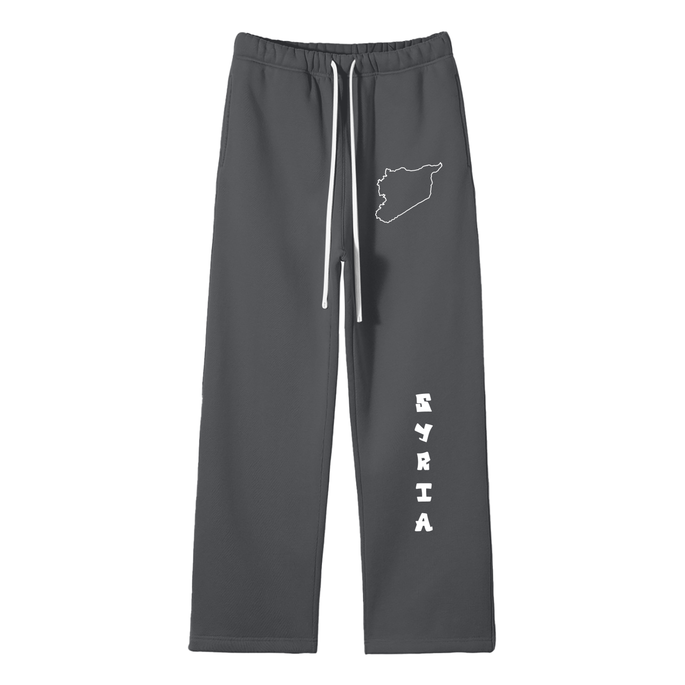 “Syria” - Unisex Solid Color Fleece Straight Leg Pants