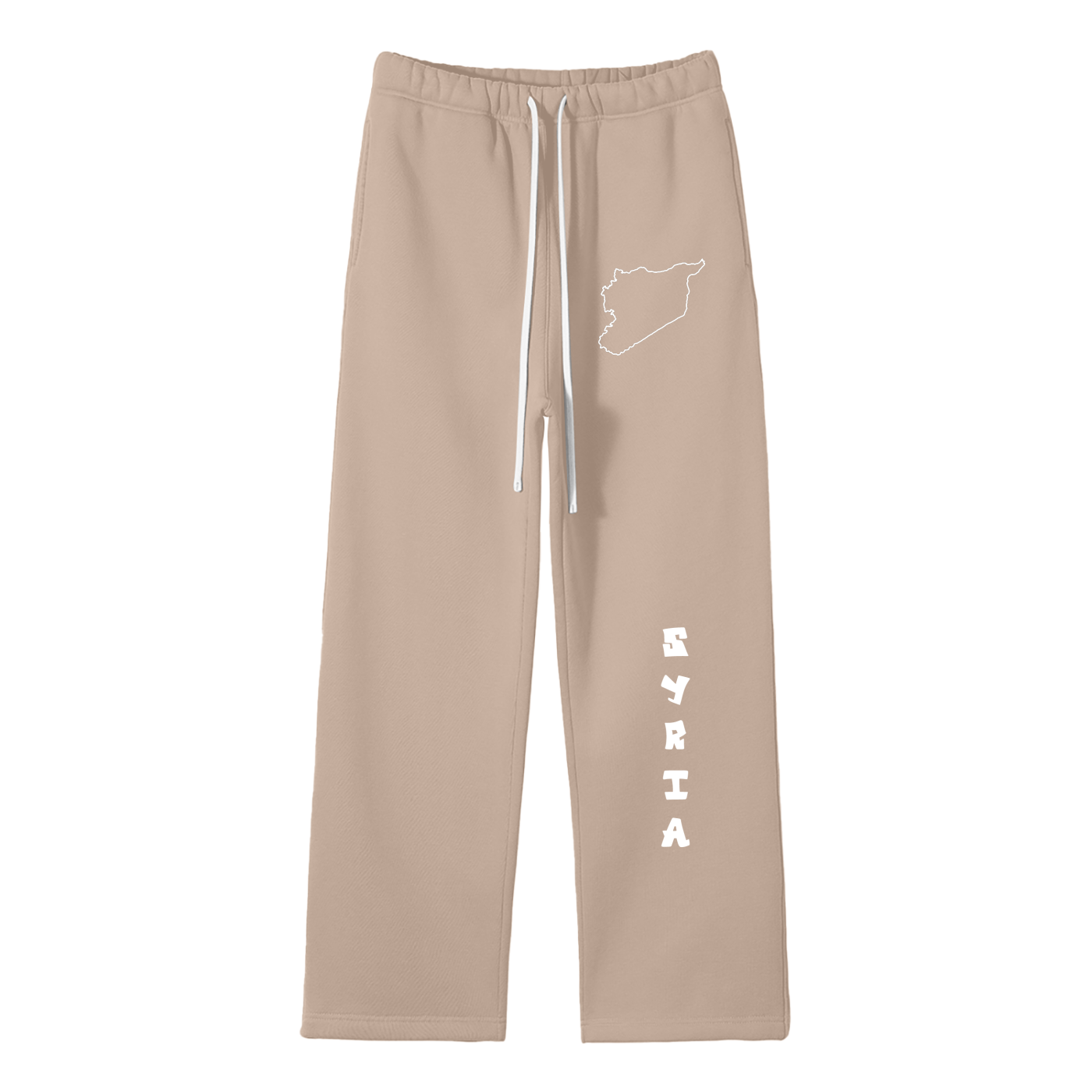 “Syria” - Unisex Solid Color Fleece Straight Leg Pants