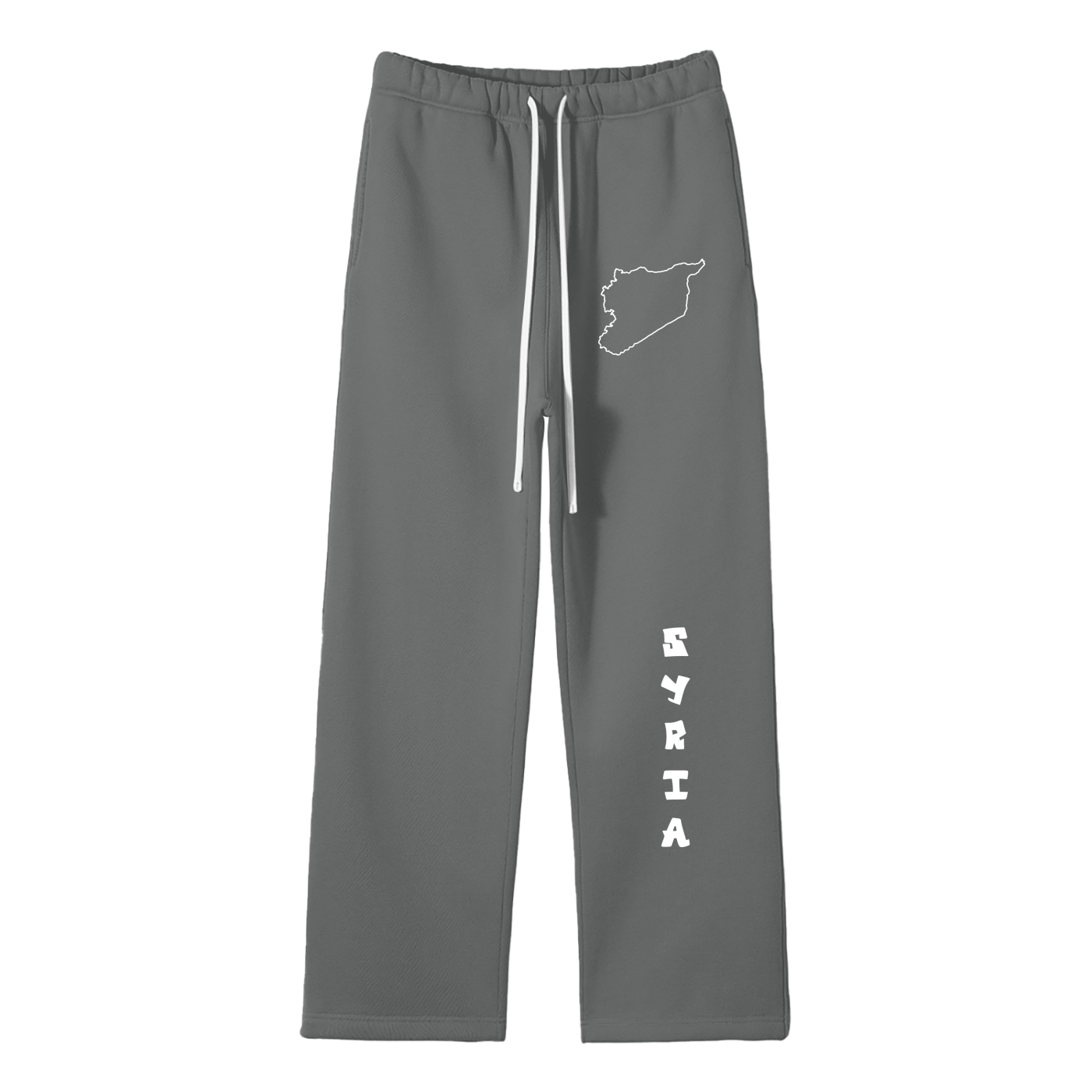 “Syria” - Unisex Solid Color Fleece Straight Leg Pants