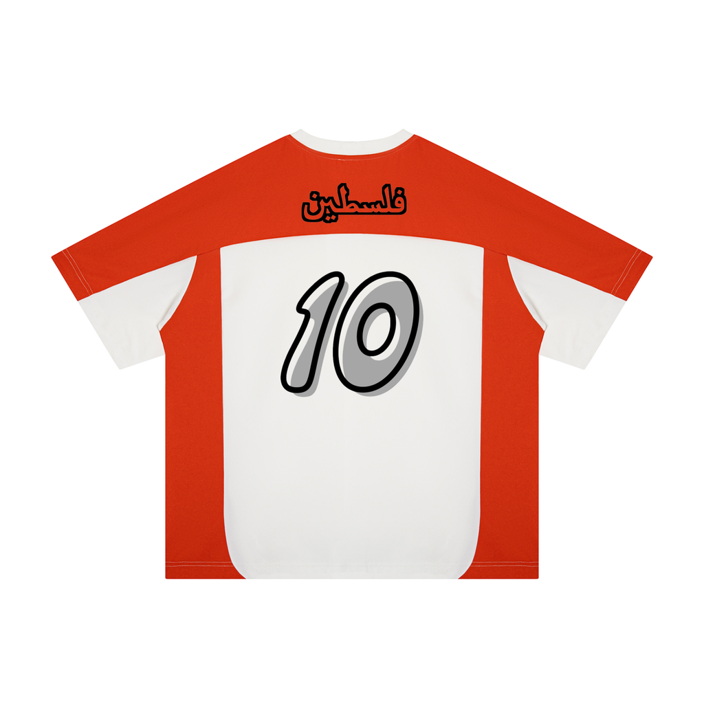 Retro “Palestine” Jersey - Unisex Color Block Loose T-Shirt