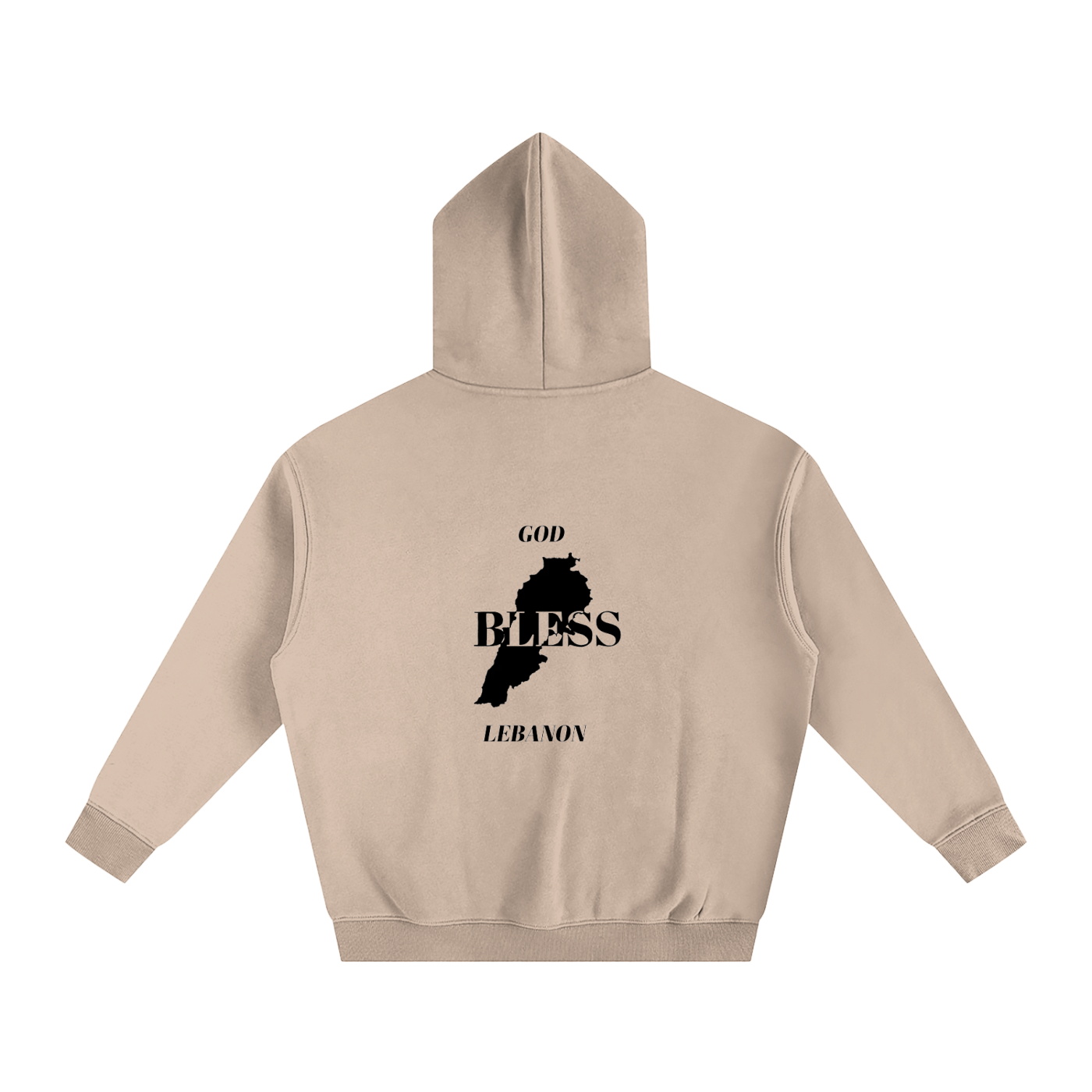 “God Bless Lebanon” - Oversize Fleeced Hoodie