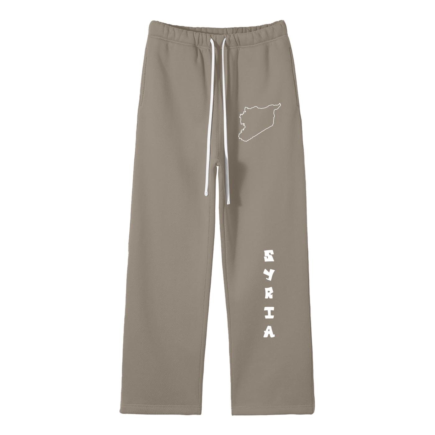 “Syria” - Unisex Solid Color Fleece Straight Leg Pants