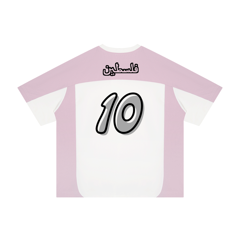Retro “Palestine” Jersey - Unisex Color Block Loose T-Shirt