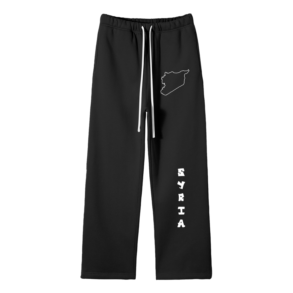 “Syria” - Unisex Solid Color Fleece Straight Leg Pants